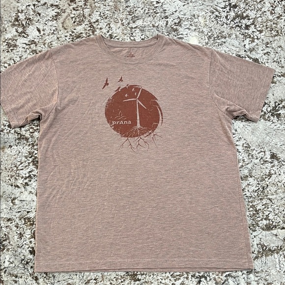 Prana Men's Brown Graphic Short Sleeve Tee - Picture 1 of 6